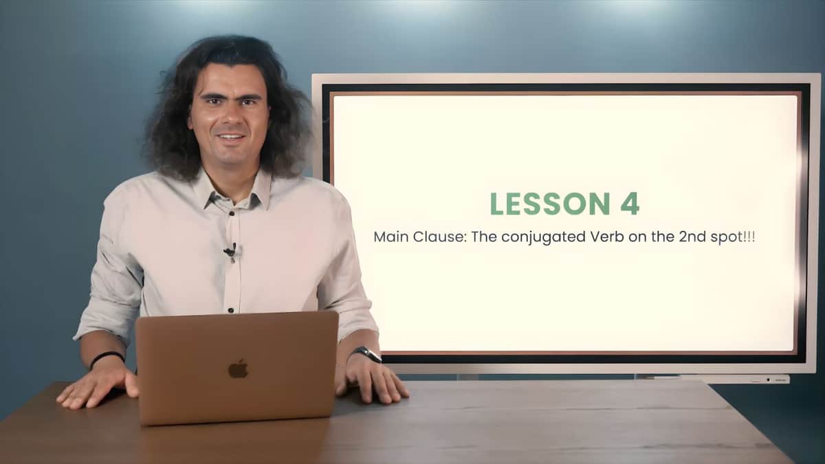 Main Clause: The conjugated Verb on the 2nd spot! | Hauptsatz: Das konjugierte Verb auf Position 2!